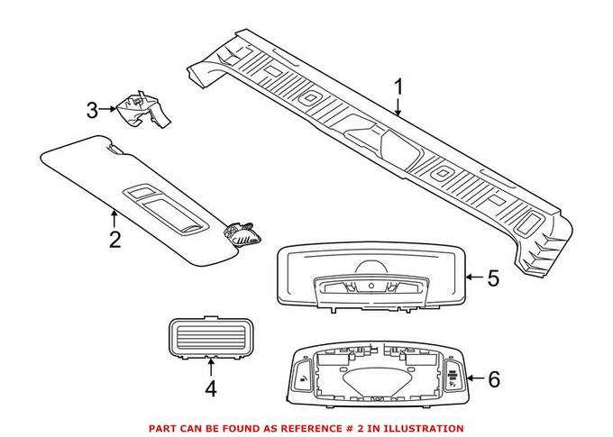 BMW Sun Visor - Front Driver Side 51167425433